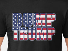 Dump Trump American Flag T-shirts
