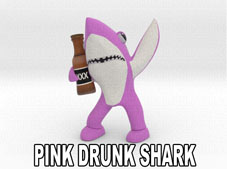 Pink Drunk Shark